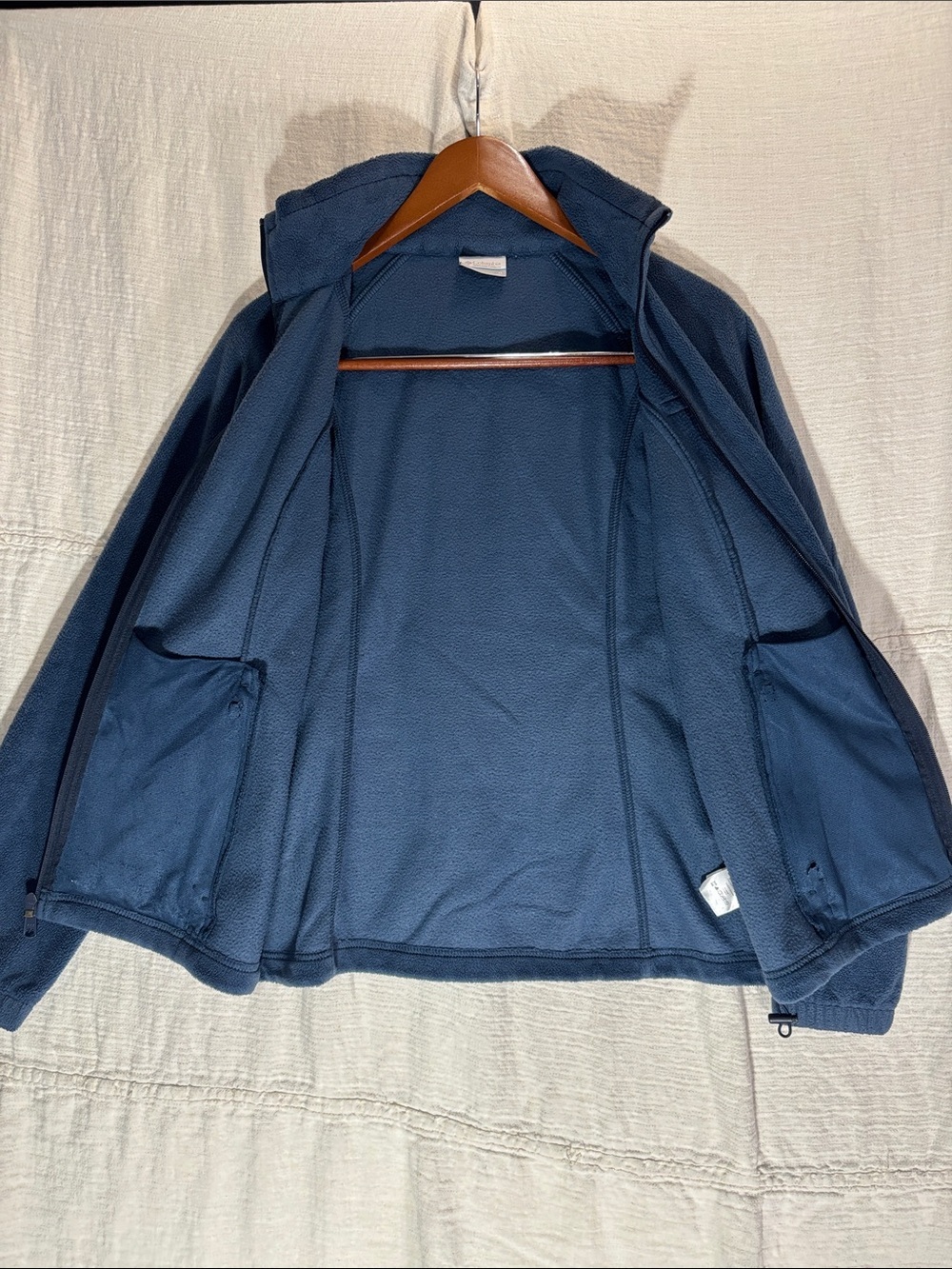 Columbia Dark Blue Full-Zip Teddy Fleece Jacket - Picture 6 of 9